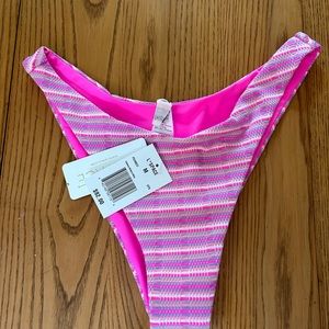 LSPACE CABANA ITSY BITSY BIKINI SWIM BOTTOMS ELECTRIC PINK MEDIUM NWT!